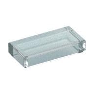 Tile 1 x 2 with Groove em Transparente opala
