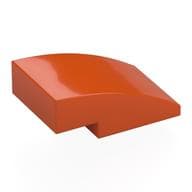 Brick Curved 3 x 2 No Studs em Laranja avermelhado