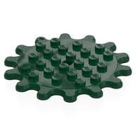 Plate Special 6 x 6 Splat Gear, 14 Teeth em Verde escuro