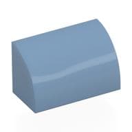 Brick Curved 1 x 2 x 1 No Studs em Azul areia