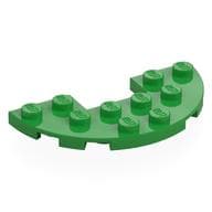 Plate Round Half 3 x 6 with 1 x 2 Cutout em Verde vivo
