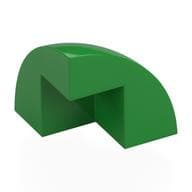 Brick Round Corner, Curved 2 x 2 x 1 2/3 Quarter Dome with 1 Cutout em Verde vivo