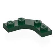 Plate Round Corner 3 x 3 with 2 x 2 Round Cutout em Verde escuro