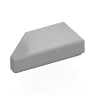 Tile 1 x 2 with Stud Notch Right em Prata metálico