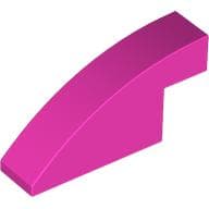 Brick Curved 1 x 4 x 1 2/3 No Studs em Rosa escuro