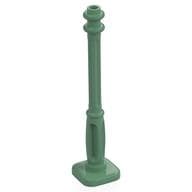 Lamp Post 2 x 2 x 7 with 4 Base Flutes em Verde areia