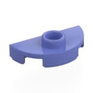 Plate Special Round 1 x 2 Half Circle with Stud (Jumper) em Violeta azul