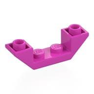 Brick Sloped Inverted 45° 4 x 1 Double with 1 x 2 Recessed em Rosa escuro