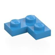 Plate 2 x 2 Corner em Celeste escuro