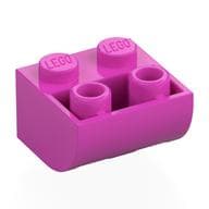 Brick Curved Inverted 2 x 2 em Rosa escuro