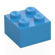 Brick 2 x 2 em Celeste escuro