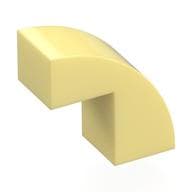 Brick Curved 1 x 2 x 1 2/3 with 1 Cutout em Amarelo vivo claro
