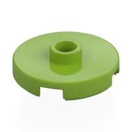 Plate Special Round 2 x 2 with Center Stud (Jumper Plate) em Verde-limão