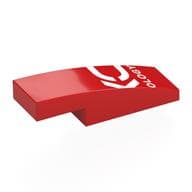 Brick Curved 3 x 1 x 2/3 with White Letter Fragments, 'OLOGY' Print