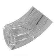 Brick Round 2 x 2 D. Tube with 45° Elbow and Axle Holes (Crossholes) at Each End [LONG] em Transparente