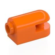 Brick Round, Curved 1 x 2 with Side Stud, Bar em Laranja