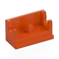 Hinge Brick 1 x 2 Base em Laranja avermelhado
