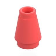 Cone 1 x 1 [Top Groove] em Coral