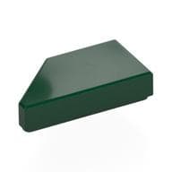 Tile 1 x 2 with Stud Notch Right em Verde escuro