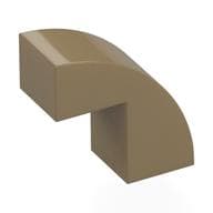 Brick Curved 1 x 2 x 1 2/3 with 1 Cutout em Bege escuro
