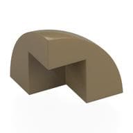 Brick Round Corner, Curved 2 x 2 x 1 2/3 Quarter Dome with 1 Cutout em Bege escuro