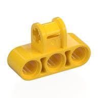 Technic Axle and Pin Connector Perpendicular Triple em Amarelo
