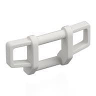Grille Bar 1 x 4 x 1 2/3 Bull Bar, Squared em Branco