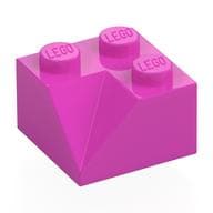 Brick Sloped 45° 2 x 2 Double Concave em Rosa escuro