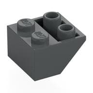 Brick Sloped Inverted 45° 2 x 2 [Round Hollow Bottom Pin, Bar-sized Stud Holes] em Cinza azulado escuro