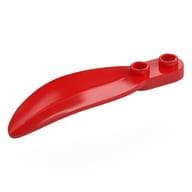 Plant, Leaf 2 x 6 x 1 with 2 Studs em Vermelho