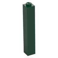 Brick 1 x 1 x 5 with Solid Stud em Verde escuro