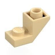 Brick Sloped Inverted 45° 2 x 1 with 2/3 Cutout em Bege