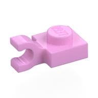 Plate Special 1 x 1 with Clip Horizontal [Thick Open O Clip] em Rosa vivo