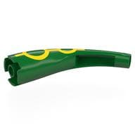 Animal / Creature Body Part, Tail / Claw / Horn / Branch / Tentacle, End Section, Large with Yellow Line, Circles Print