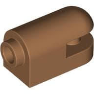 Brick Round, Curved 1 x 2 with Side Stud, Bar em Nougat médio