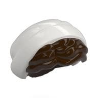 Hair Short with White Bonnet Pattern em Marrom escuro
