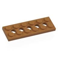 Technic Plate 2 x 6 [5 Holes] em Nougat médio