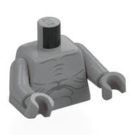 Torso, Dark Bluish Grey Alien Chest Lines Print, Light Bluish Gray Arms and Hands