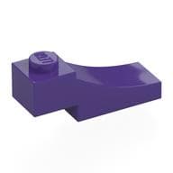 Brick Curved, 3 x 1 with 1/3 Inverted Cutout em Roxo escuro