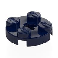 Plate Round 2 x 2 with Axle Hole Type 1 (+ Opening) em Azul escuro