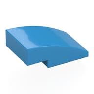 Brick Curved 3 x 2 No Studs em Celeste escuro