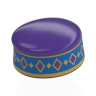 Kufi with Blue Band, Gold/Dark Purple Diamonds Print