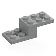 Bracket 5 x 2 x 1 1/3 with Bottom Stud Holder em Cinza azulado claro