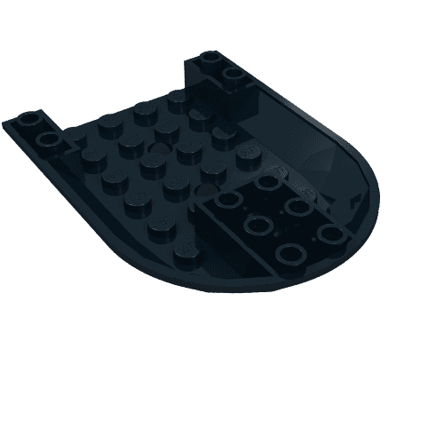 Aircraft Fuselage Curved Forward 6 x 8 Bottom em Preto