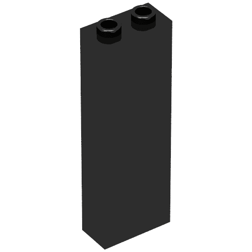 Brick 1 x 2 x 5 with Blocked Open Studs and Bottom Stud Holder with Asymmetric Ridges