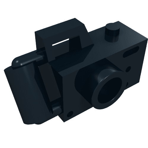 Equipment Camera Handheld with Right-Aligned Viewfinder