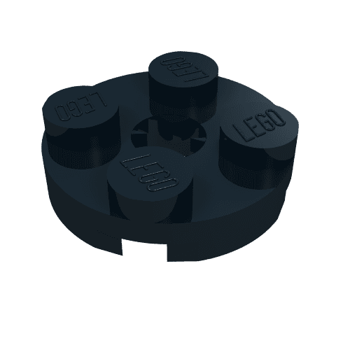 Plate Round 2 x 2 with Axle Hole Type 2 (X Opening)