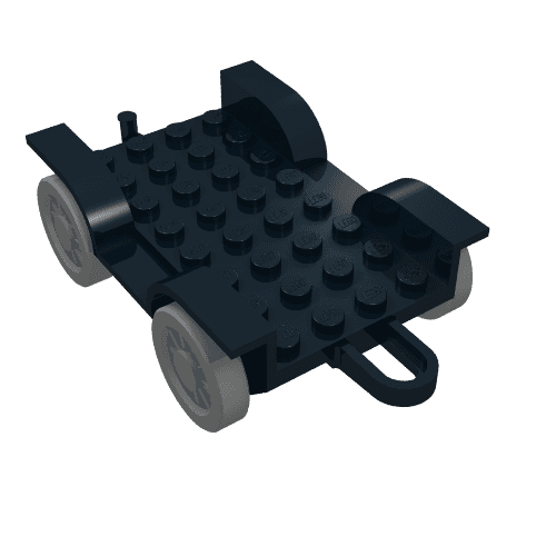 Fabuland, Vehicle Base, Car Chassis 8 x 6 with Hitch [Complete Assembly]