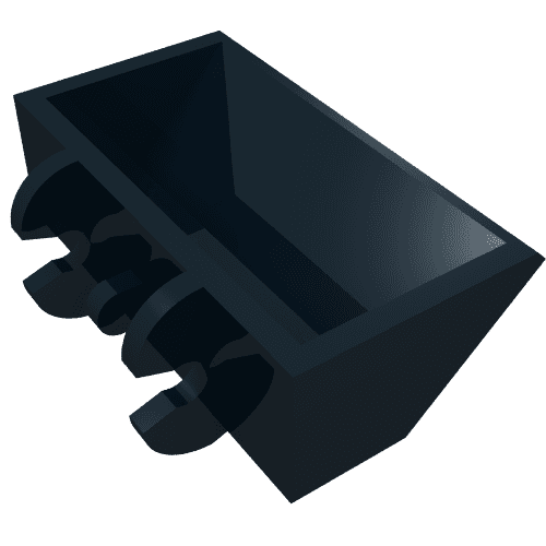 Construction Vehicle Bucket Smooth 2 x 4 x 1