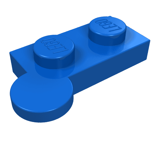 Hinge Plate 1 x 4 Swivel Top [Hollow Pin] em Azul